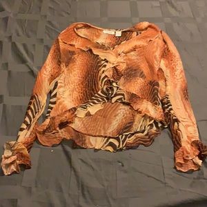 Silk Sheer Printed shirt